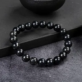 Bracciale, Pirite in ardesia, perline da 10 mm | Marco Schreier