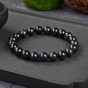 Bracciale, Pirite in ardesia, perline da 10 mm | Marco Schreier