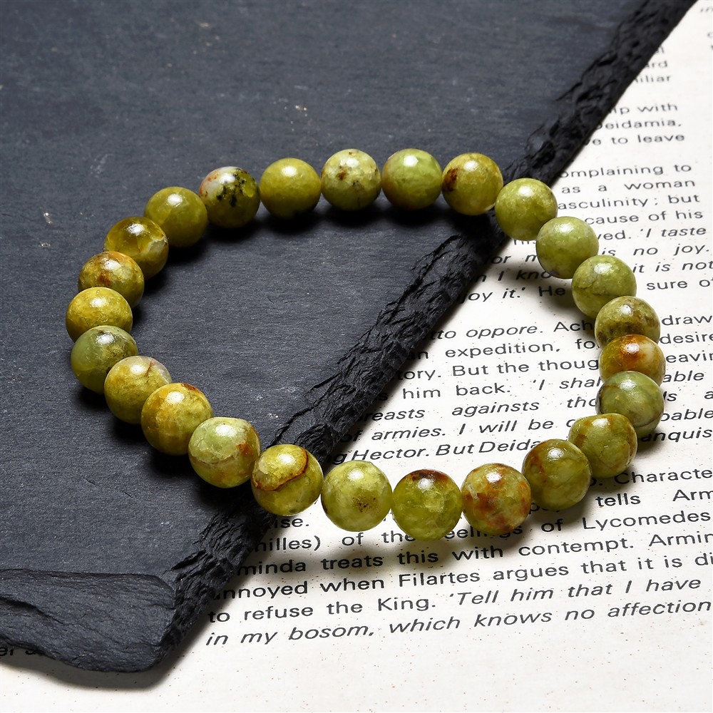 Bracciale, opale (opale pistacchio), perline da 08 mm | Marco Schreier