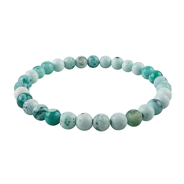 Pulsera, Ágata (color verde), cuentas 06mm | Marco Schreier