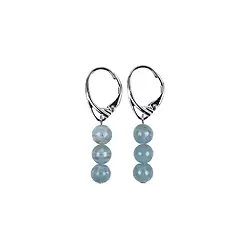 0647845442 Boucles d'oreilles avec crochets en Aragonite (bleu) boules de 5,5mm | Marco Schreier