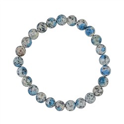 0650050032 Bracciale, K2 (Azurite in Gneiss), sfere di 07 - 08 mm, 19 cm | Marco Schreier