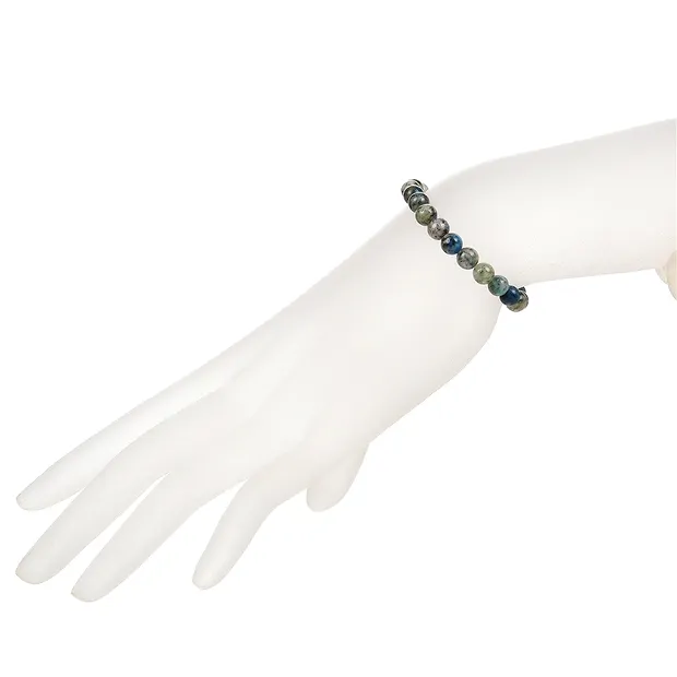 Bracelet, K2 (Azurite in Gneiss), 6.0 - 6.5mm spheres | Marco Schreier