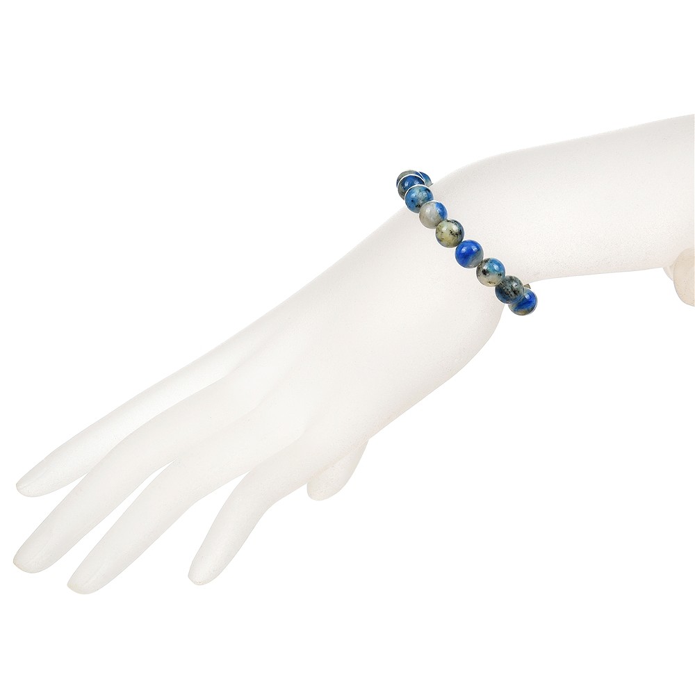 Bracelet, K2 (Azurite in Gneiss), 08mm beads | wholesaler gems & healing stones