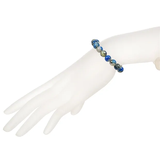 Bracelet, K2 (Azurite en Gneiss), 08mm boules rondes | Marco Schreier