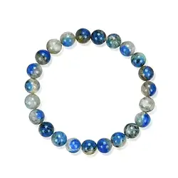 0650050108 Bracelet, K2 (Azurite in Gneiss), 08mm beads | wholesaler gems & healing stones