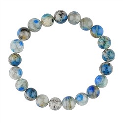 0650050111 Bracelet, K2 (Azurite in Gneiss), 09 - 10mm beads, 21cm | Marco Schreier