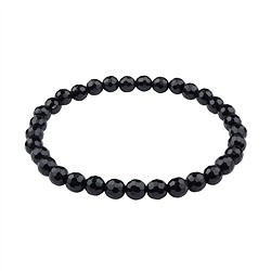 0650951061 Bracelet, Agate noire (teint&#xE9;e), 06mm boules, facettes | Marco Schreier