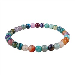 0651350106 Armband, Achat (bunt gefärbt), 08mm Kugeln | GH Edelsteine, Heilsteine & Schmuck