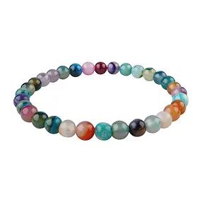 Bracelet, Agate (colorée), 06mm boules rondes | Marco Schreier