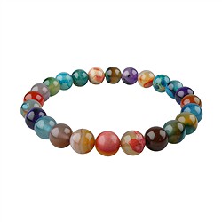 0651350108 Armband, Achat (bunt gefärbt), 08mm Kugeln | GH Edelsteine, Heilsteine & Schmuck