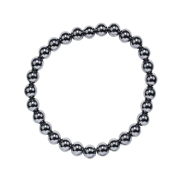 Bracelet en perles rondes, silicium (synt.), 06mm boules | Marco Schreier