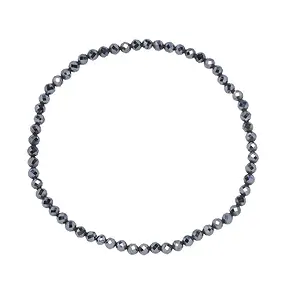 Bracciale, silicone (sintetico), perline da 03 mm, sfaccettate, 19 cm | Marco Schreier