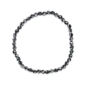 Pulsera, silicona (sint.), 04mm cuentas, facetado | Marco Schreier