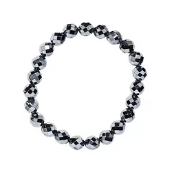 0652951081 Bracelet, silicium (synt.), 08mm boules, facettées | Marco Schreier