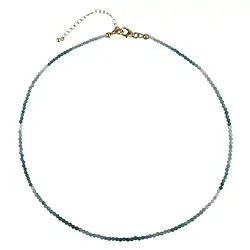 0656219301 Kette Grandidierit, Kugeln (2,5mm) facettiert, vergoldet | Marco Schreier