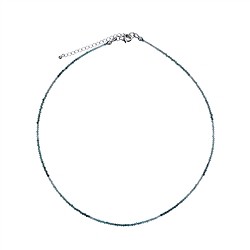 0656219302 Collana Grandidierite, perle (2 mm), sfaccettate, rodiate, catena di estensione | Marco Schreier