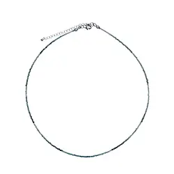 0656219302 Collar Grandidierita, cuentas (2mm), facetada, rodinado, cadena de extensión | Marco Schreier