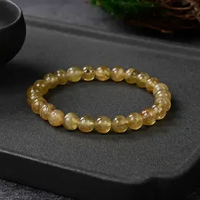 Bracciale, Apatite (giallo), perline da 08 mm | Marco Schreier