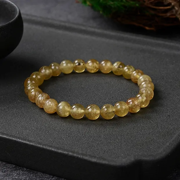 Bracelet, Apatite (jaune), 08mm perles rondes | Marco Schreier