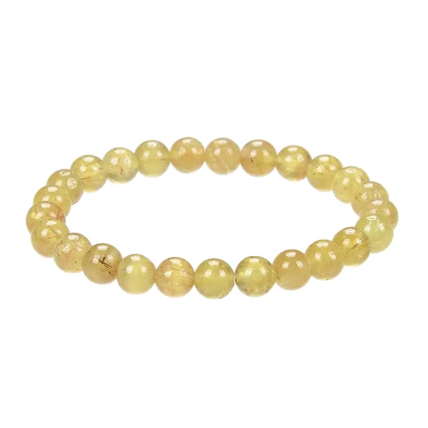 Bracciale, Apatite (giallo), perline da 08 mm | Marco Schreier