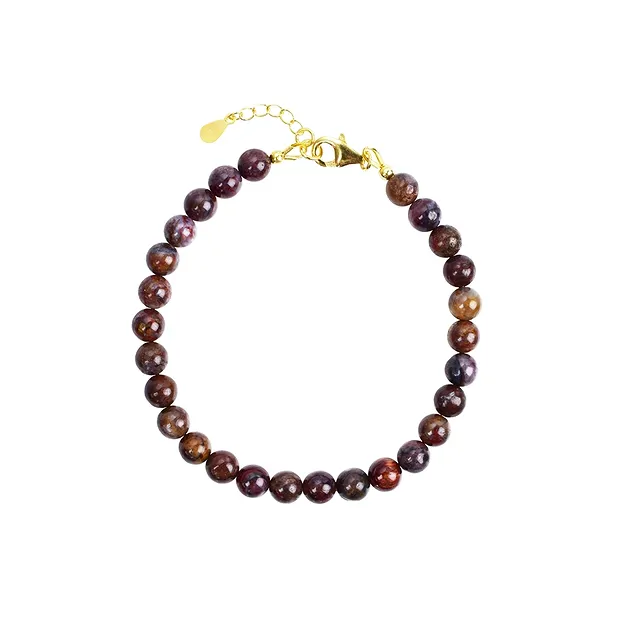 Bracelet Piétersite or, boules en perles rondes de 06mm, Chaîne d'extension, doré | Marco Schreier