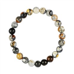 0657650108 Bracelet, maligano jasper, 08mm beads, 19cm | wholesaler gems & healing stones