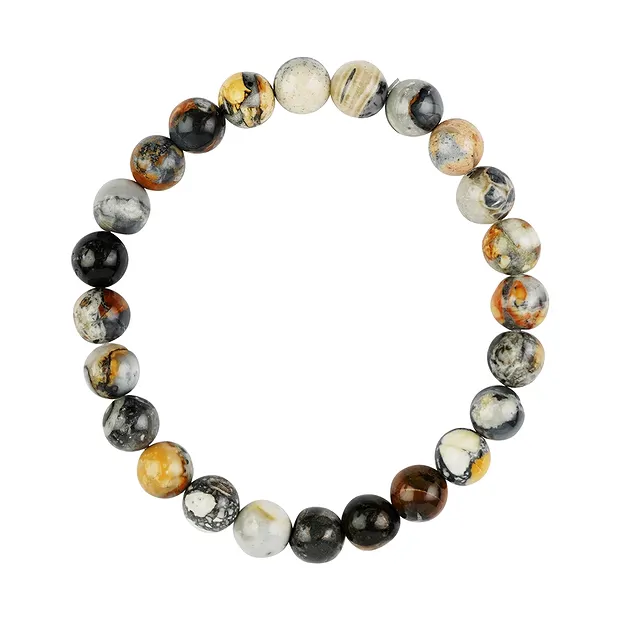 Armband, Maligano-Jaspis, 08mm Kugeln, 19cm | Edelsteine, Heilsteine & Schmuck