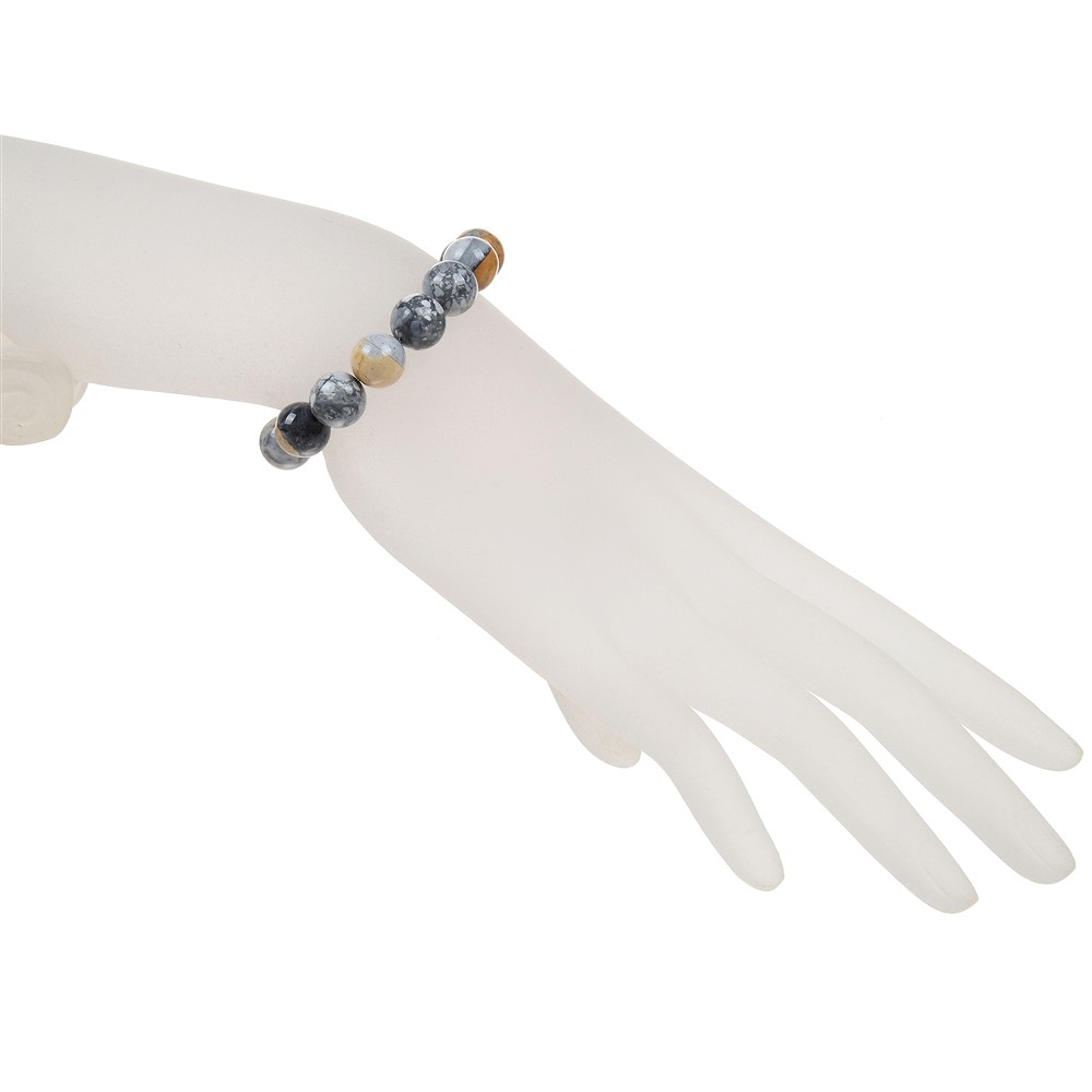 Bracelet, maligano jasper, 10mm beads, 19cm | wholesaler gems & healing stones