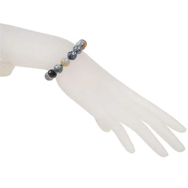 Pulsera, jaspe maligano, cuentas de 10 mm, 19 cm | Marco Schreier