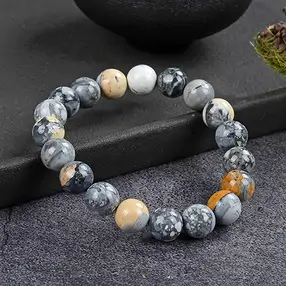 Bracelet, maligano jasper, 10mm beads, 19cm | wholesaler gems & healing stones