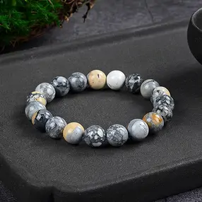 Bracelet, maligano jasper, 10mm beads, 19cm | wholesaler gems & healing stones