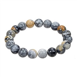 0657650110 Bracelet, maligano jasper, 10mm beads, 19cm | wholesaler gems & healing stones
