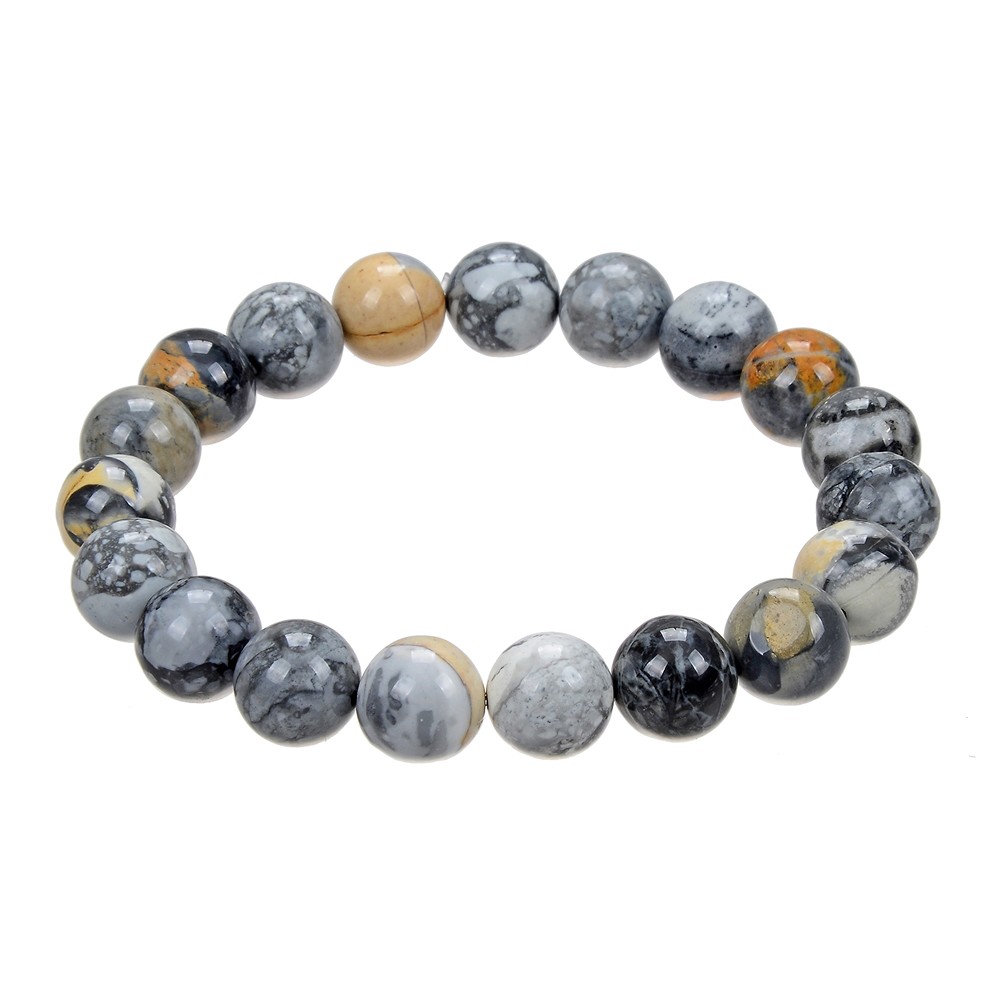 Bracelet, maligano jasper, 10mm beads, 19cm | wholesaler gems & healing stones