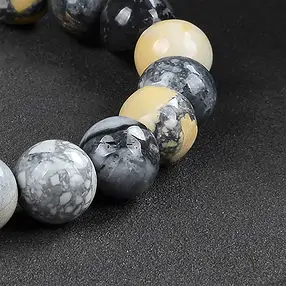 Bracciale, diaspro maligano, perline da 10 mm, 21 cm | Marco Schreier