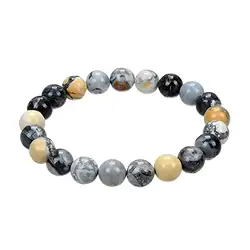 0657650111 Bracelet, jaspe maligano, boules de 10mm, 21cm | Marco Schreier