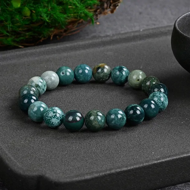 Bracelet, jaspe ocelot, perles rondes de 10mm, 19cm | Marco Schreier