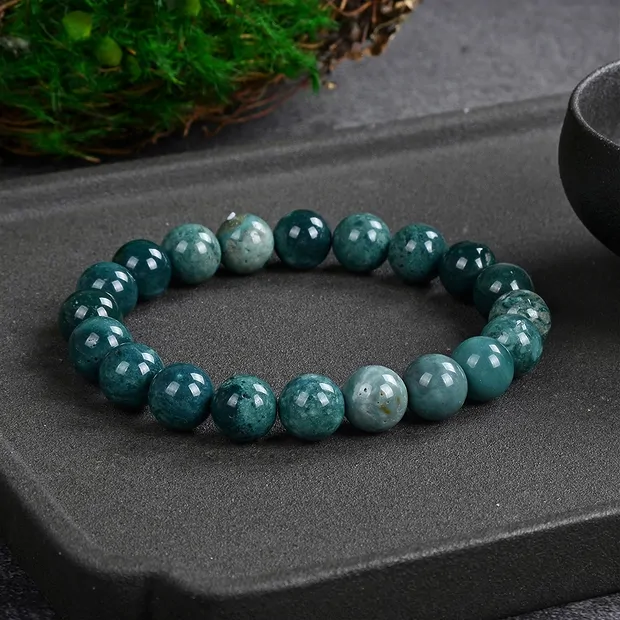 Bracciale, diaspro ocelot, perline da 10 mm, 21 cm | Marco Schreier