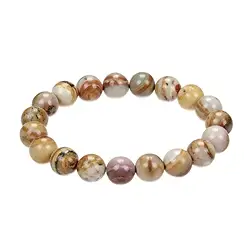 0659550110 Pulsera, riolita roja nocturna, cuentas de 10 mm, 19 cm | Marco Schreier