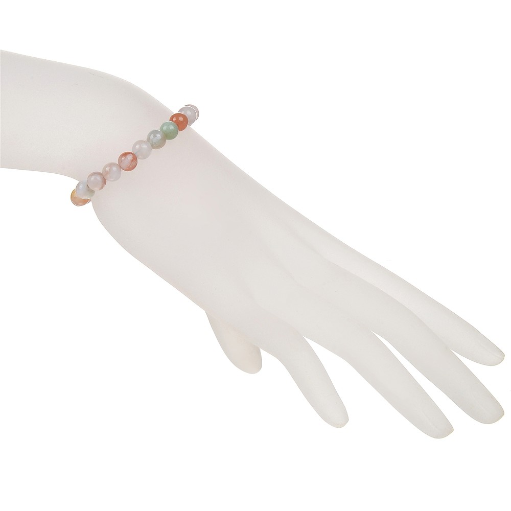 Bracelet, Agate fleur de cerisier, 06mm perles rondes | Marco Schreier