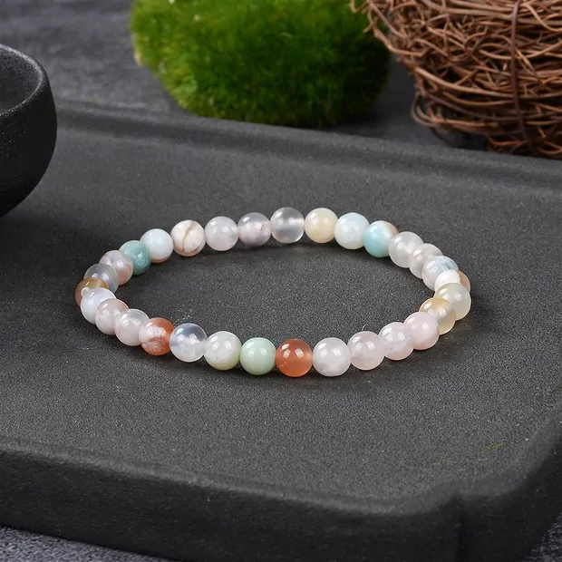 Armband, Kirschblüten-Achat, 06mm Kugeln | GH Edelsteine, Heilsteine & Schmuck