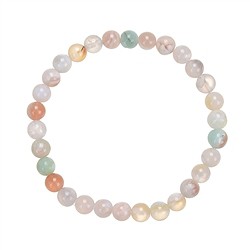 0660750106 Bracelet, Agate fleur de cerisier, 06mm perles rondes | Marco Schreier