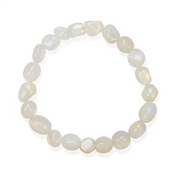 0661650079 Armband, Mondstein (weiß), 08 - 10mm Nuggets | Edelsteine, Heilsteine & Schmuck