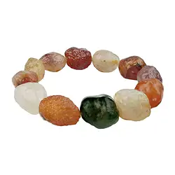 0662650020 Bracelet, carnelian (natural), 11-13mm nuggets | gems, healing stones & jewelry