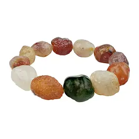 Bracelet, Cornaline (naturelle), 11-13mm Nuggets | Marco Schreier