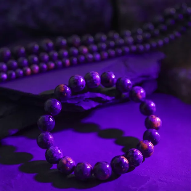 Bracciale, yooperlite, perline da 10 mm | grossista gemme e pietre curative