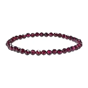 Bracelet, Rhodolite (garnet), 04mm beads, faceted | Marco Schreier