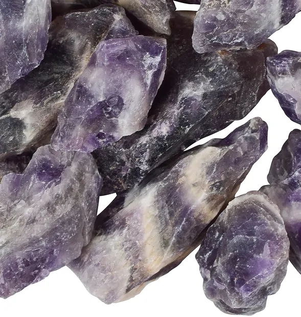 Amethyst rough stones (banded), 03 - 05cm | wholesaler gems & healing stones