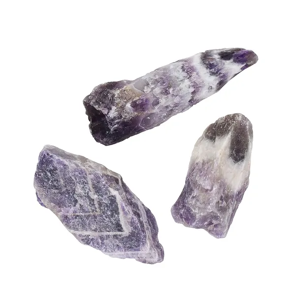 Amethyst rough stones (banded), 05 - 07cm | wholesaler gems & healing stones