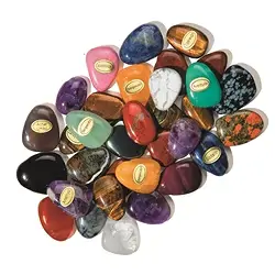 0800093014 1kg Tumbled Stones drilled mixed stones, approx. 3.5 - 4cm | Marco Schreier